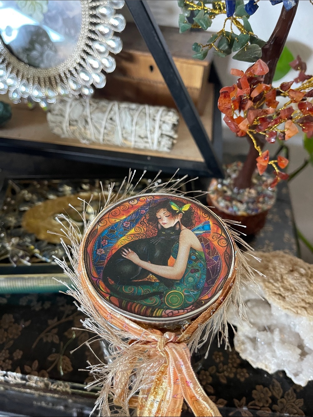 Fairy Jewelry Jar - Wearable Vintage Jewelry